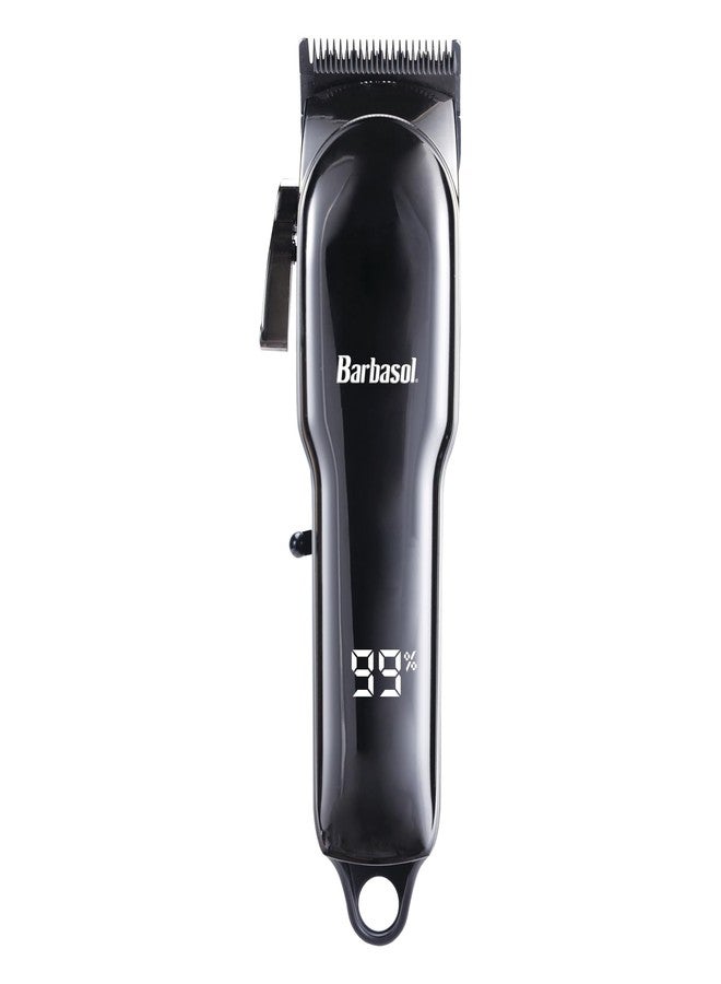 Barbasol Rechargeable Hair Clippers, Professional & Home Haircut Clippers for Men, Rust-Free Low-Heat Ceramic Blades, 6 Clipper Guard Combs, Adjustable Taper, LCD Display, Black - Image 5